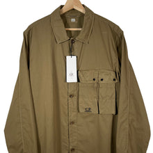 Load image into Gallery viewer, C.P Company Khaki Gabardine Button Up Overshirt - Extra Large (XL) PTP 23"
