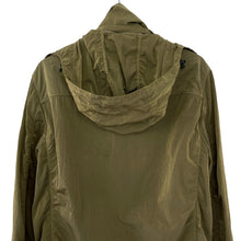 Load image into Gallery viewer, Paul and Shark Khaki Econyl Nylon Metal Hooded Jacket - Medium (M) PTP 22"