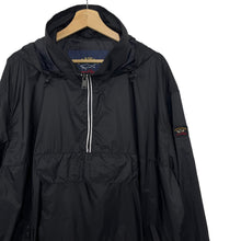 Load image into Gallery viewer, Paul and Shark Black Half Zip Hooded Smock Jacket - Triple Extra Large (XXXL) PTP 28.5"