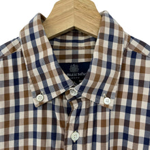 Load image into Gallery viewer, Aquascutum House Check Long Sleeved Shirt - Large (L) PTP 21.25"