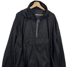 Load image into Gallery viewer, Paul and Shark Black Half Zip Hooded Smock Jacket - Triple Extra Large (XXXL) PTP 28.5"