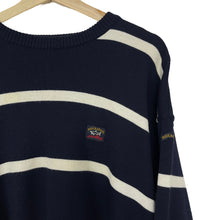 Load image into Gallery viewer, Paul and Shark Bretagne Striped Crew Neck Sweater - Large (L) PTP 24.5"