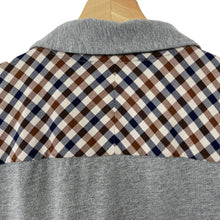 Load image into Gallery viewer, Aquascutum Grey / House Check Short Sleeved Polo - Large (L) PTP 21"