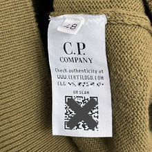 Load image into Gallery viewer, C.P Company Khaki Crew Neck Lens Sweater - Medium (M) PTP 20.25"