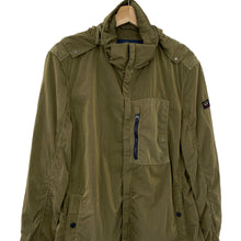 Load image into Gallery viewer, Paul and Shark Khaki Econyl Nylon Metal Hooded Jacket - Medium (M) PTP 22"