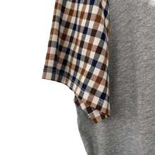 Load image into Gallery viewer, Aquascutum Grey / House Check Short Sleeved Polo - Large (L) PTP 21"