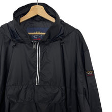 Load image into Gallery viewer, Paul and Shark Black Half Zip Hooded Smock Jacket - Triple Extra Large (XXXL) PTP 28.5"