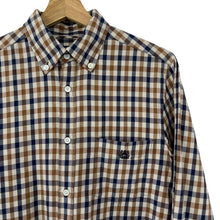 Load image into Gallery viewer, Aquascutum House Check Long Sleeved Shirt - Small (S) PTP 20"