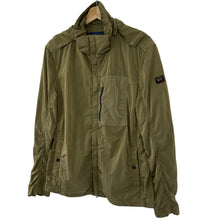 Load image into Gallery viewer, Paul and Shark Khaki Econyl Nylon Metal Hooded Jacket - Medium (M) PTP 22"