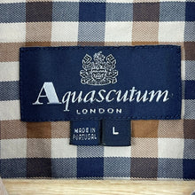 Load image into Gallery viewer, Aquascutum House Check Long Sleeved Shirt - Large (L) PTP 23"