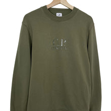 Load image into Gallery viewer, C.P Company Green Crew Neck Logo Sweater - Medium (M) PTP 21"