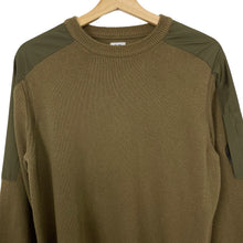 Load image into Gallery viewer, C.P Company Khaki Crew Neck Lens Sweater - Medium (M) PTP 20.25"