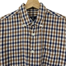 Load image into Gallery viewer, Aquascutum House Check Long Sleeved Shirt - Large (L) PTP 21.25"