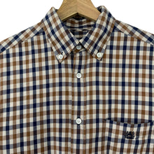 Load image into Gallery viewer, Aquascutum House Check Long Sleeved Shirt - Small (S) PTP 20"