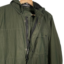 Load image into Gallery viewer, C.P Company Green 50 Fili Goggle Hooded Overshirt - Large (L) PTP 21"