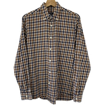 Load image into Gallery viewer, Aquascutum House Check Long Sleeved Shirt - Large (L) PTP 21.25"