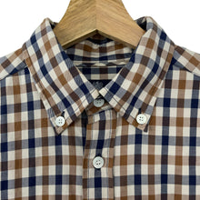 Load image into Gallery viewer, Aquascutum House Check Long Sleeved Shirt - Small (S) PTP 20"