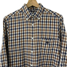 Load image into Gallery viewer, Aquascutum House Check Long Sleeved Shirt - Small (S) PTP 20"