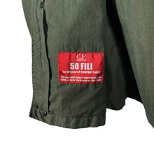Load image into Gallery viewer, C.P Company Green 50 Fili Goggle Hooded Overshirt - Large (L) PTP 21"