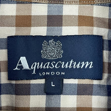 Load image into Gallery viewer, Aquascutum House Check Long Sleeved Shirt - Large (L) PTP 21.25"