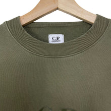 Load image into Gallery viewer, C.P Company Green Crew Neck Logo Sweater - Medium (M) PTP 21"