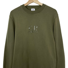 Load image into Gallery viewer, C.P Company Green Crew Neck Logo Sweater - Medium (M) PTP 21"
