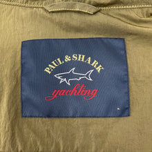 Load image into Gallery viewer, Paul and Shark Khaki Econyl Nylon Metal Hooded Jacket - Medium (M) PTP 22"