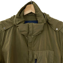 Load image into Gallery viewer, Paul and Shark Khaki Econyl Nylon Metal Hooded Jacket - Medium (M) PTP 22"