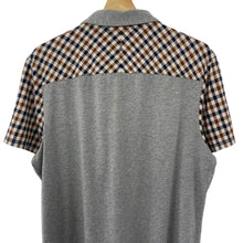 Load image into Gallery viewer, Aquascutum Grey / House Check Short Sleeved Polo - Large (L) PTP 21"