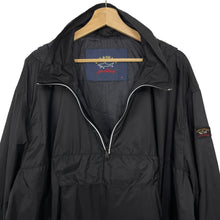 Load image into Gallery viewer, Paul and Shark Black Half Zip Hooded Smock Jacket - Triple Extra Large (XXXL) PTP 28.5"