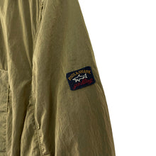 Load image into Gallery viewer, Paul and Shark Khaki Econyl Nylon Metal Hooded Jacket - Medium (M) PTP 22"