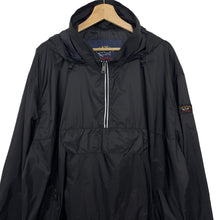 Load image into Gallery viewer, Paul and Shark Black Half Zip Hooded Smock Jacket - Triple Extra Large (XXXL) PTP 28.5"