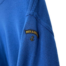 Load image into Gallery viewer, Paul and Shark Bretagne Blue Crew Neck Sweater - Large (L) PTP 23"
