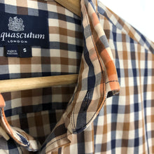 Load image into Gallery viewer, Aquascutum House Check Short Sleeved Shirt - Small (S) PTP 20"