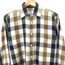 Load image into Gallery viewer, Aquascutum Block Check Long Sleeved Shirt - Small (S) PTP 22"