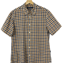 Load image into Gallery viewer, Aquascutum House Check Short Sleeved Shirt - Large (L) PTP 20.25"