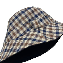 Load image into Gallery viewer, Aquascutum House Check / Navy Reversible Bucket Hat - One Size Fits All