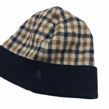 Load image into Gallery viewer, Aquascutum Check / Navy Beanie Hat - Medium (M)