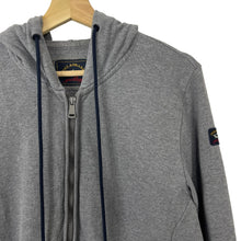 Load image into Gallery viewer, Paul and Shark Grey Full Zip Logo Hoody - Large (L) PTP 21"
