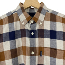 Load image into Gallery viewer, Aquascutum Block Check Flannel Long Sleeved Shirt - Small (S) PTP 19"