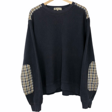 Load image into Gallery viewer, Aquascutum Navy / Check Crew Neck Sweater - Double Extra Large (XXL) PTP 25.75"