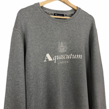 Load image into Gallery viewer, Aquascutum Grey Crew Neck Logo Sweater - Double Extra Large (XXL) PTP 24.25"