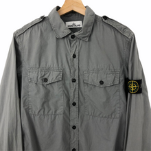 Load image into Gallery viewer, Stone Island Grey Button Up Overshirt - Small (S) PTP 19.5"