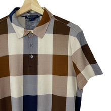 Load image into Gallery viewer, Aquascutum Block Check Short Sleeved Polo - Large (L) PTP 22"