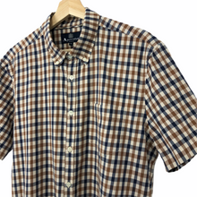 Load image into Gallery viewer, Aquascutum House Check Short Sleeved Shirt - Extra Large (XL) PTP - 22.5"