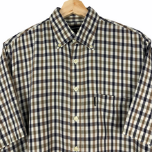 Load image into Gallery viewer, Aquascutum House Check Short Sleeved Shirt - Large (L) PTP 24"
