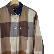 Load image into Gallery viewer, Aquascutum Block Check Long Sleeved Shirt - Large (L) PTP 22.75"