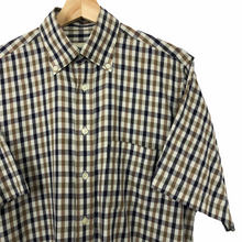 Load image into Gallery viewer, Aquascutum House Check Short Sleeved Shirt - Small (S) PTP 21.5"