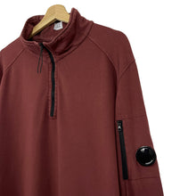 Load image into Gallery viewer, C.P Company Burgundy Half Zip Lens Pullover - Triple Extra Large (XXXL) PTP 26.5"