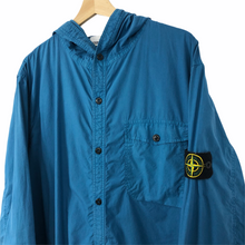 Load image into Gallery viewer, Stone Island Turquoise Button Up Hooded Overshirt - Triple Extra Large (XXXL) PTP 25.5"
